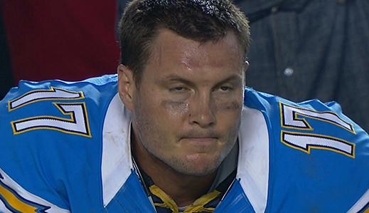 Philip Rivers trying to kill me with his mind. Hasn't worked before; won't work this time.