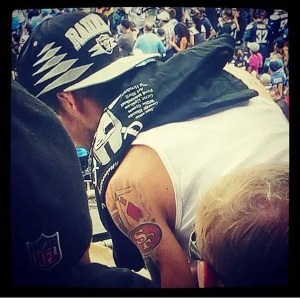 "What? Nah, brah. I been a Raiders fan my whole life!"